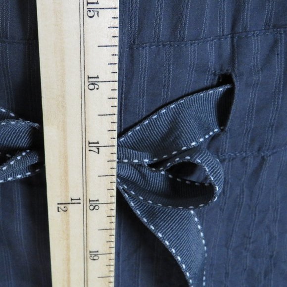 Autograph* Women's Long Sleeve Ruffled Cuffs Button Down Belt Tie Blouse~ Size M - Picture 8 of 9